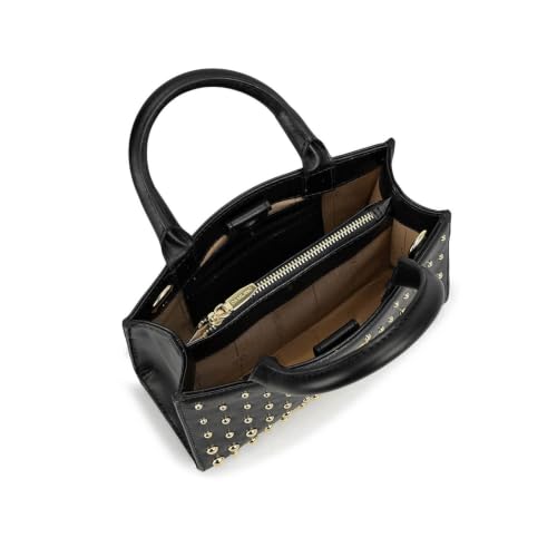 Da Milano Leather Sling Bag for Women - Silver & Black (LSB-02393)