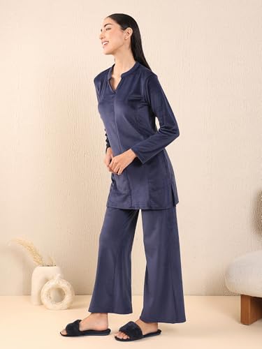 Sweet Dreams Women's Solid Kurti Pyjama Set