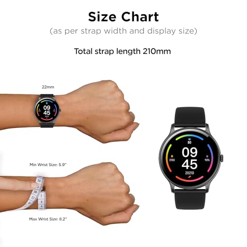 Fire-Boltt Phoenix Smart Watch with Bluetooth Calling 1.3,120+ Sports Modes, 240 * 240 PX High Res with SpO2, Heart Rate Monitoring & IP67 Rating (Black)