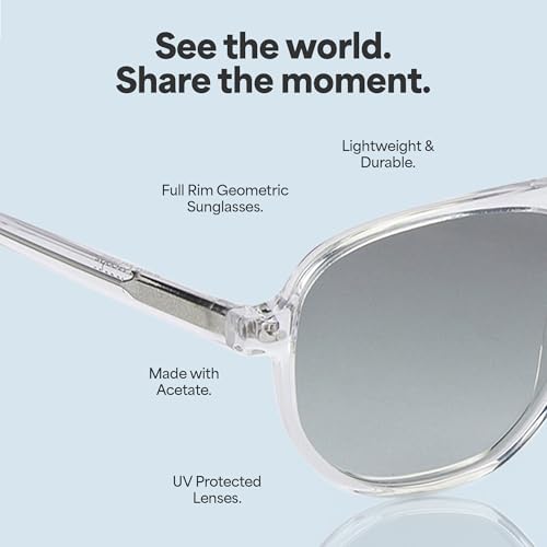 John Jacobs 100% UV Protected | Transparent-Green Full Rim Square | Stylish & Premium Sunglasses | For Men & Women | Large | JJ S13312