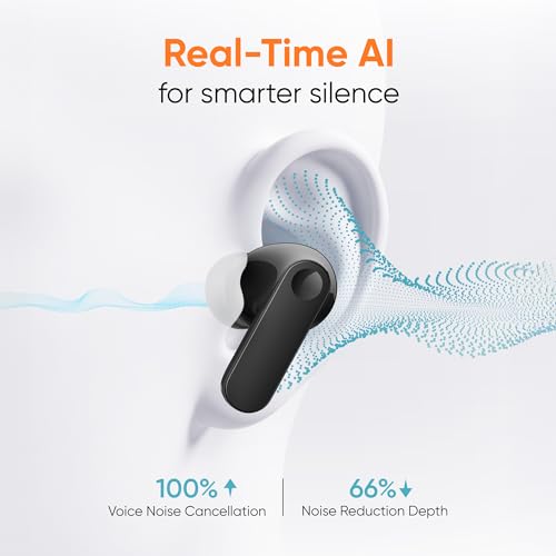 realme Buds T500 Pro TWS Earbuds with 12.4mm Drivers, Upto 50dB ANC,3D Spatial Audio, 56H Playtime, AI ENC, IP55 Rating, and 45ms Low Latency BT 6.1 (Chocolate)