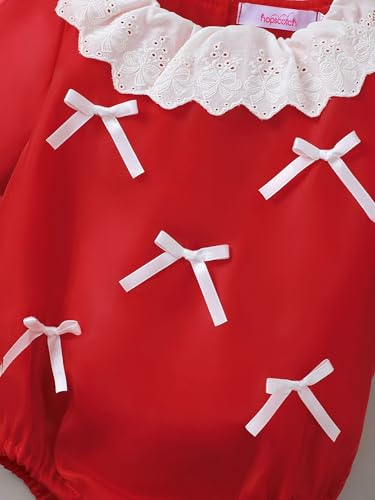 Hopscotch Schiffli Bow Applique Onesie (9-12 Months)