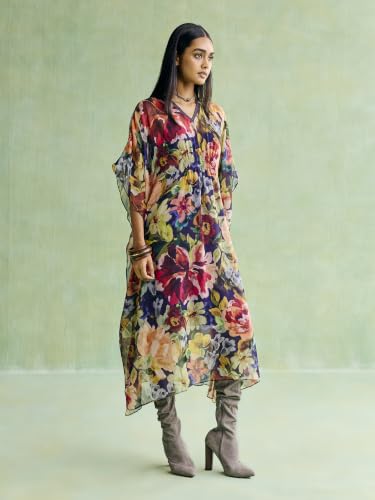 Aarke Ritu Kumar Multi Celestiall Kaftan Dress with Camisole Multicolour