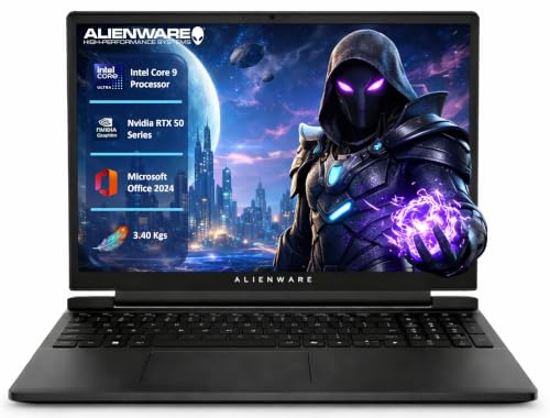 Alienware 16 Area-51 Gaming Laptop, AI Enabled Core Ultra 9 275HX Proc, 32GB DDR5, 2TB SSD, RTX 5080 16GB GDDR7 Graphics, 16.0" WQXGA 240Hz 500 nits Display, Liquid Teal Color, Win 11 + MSO'24,3.4kg