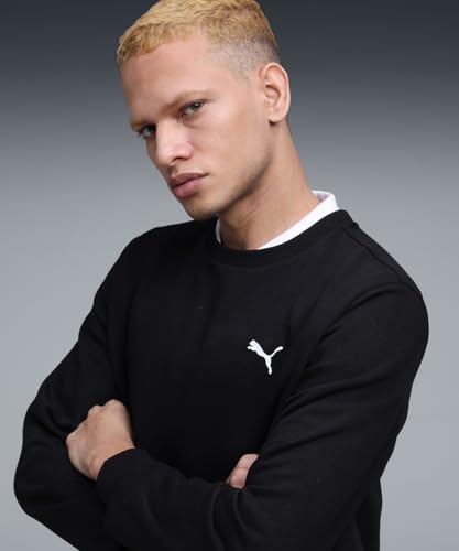 PUMA , Men, ESS ELEVATED Logo Crew Sweat, Black, L (69078301)