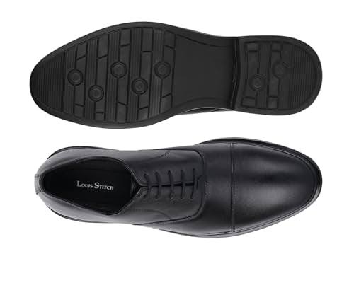 LOUIS STITCH Jet Black Lightweight Derby Shoe | Formal Shoes for Men | LSFXCTJB | UK-8