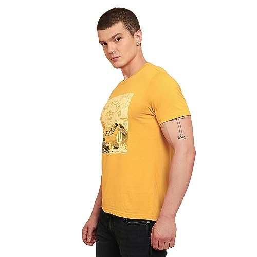 Wrangler Men's Regular Fit Shirt (WMTS006973_Yellow