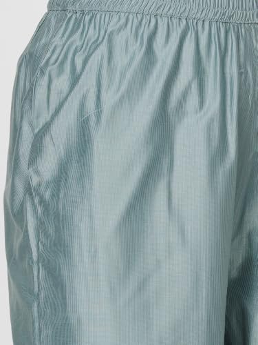 Max Women Embroidered Kurta Set (Blue_L)