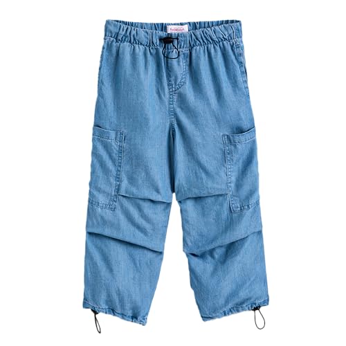 Hopscotch Girls Solid Print Blue Jeans for Ages (3-4 Years)