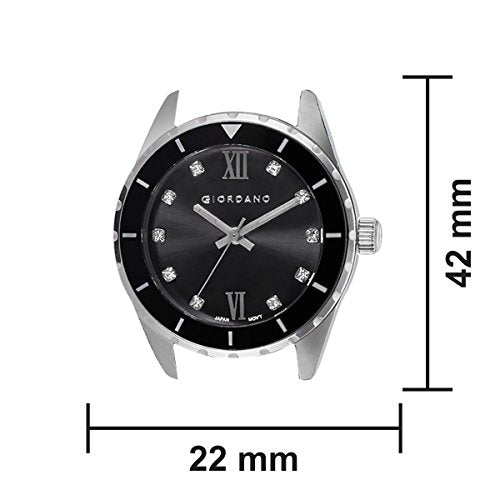 Giordano Analog Watch for Women with 3 Hand Mechanism Mesh Metal Strap and Roman Indices