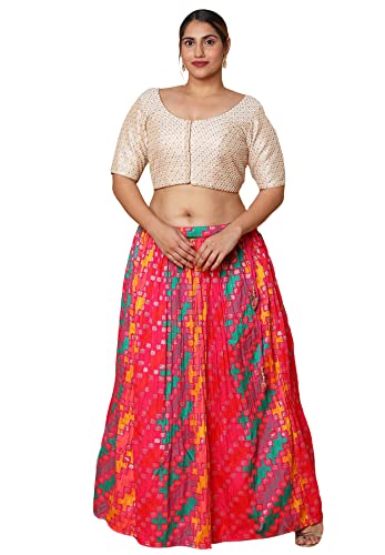 SALWAR STUDIO Women's Off White Silk Blend Readymade Saree Blouse-PLSSB00039-OFWH