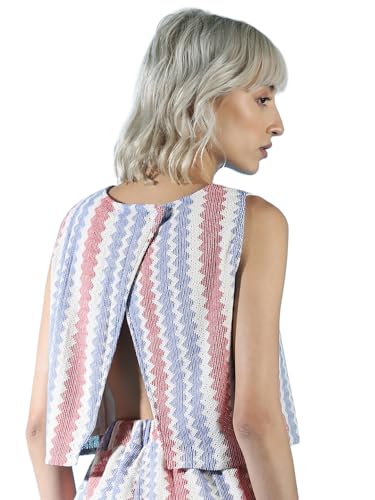 ONLY Women Printed Cotton Off White Top