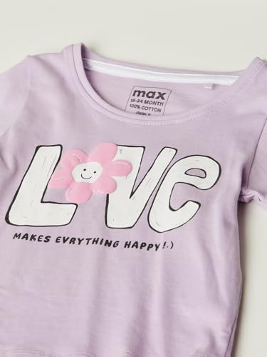 Max Girls Printed T-Shirt - Pack of 3 (Multicolour_12-18 M)
