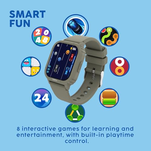 Cubitt Jr. Smartwatch Fitness Tracker, 1.75" AMOLED – Arctic Blue
