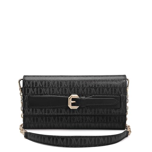 Da Milano Leather Sling Wallet for Women - Black (LSW-10442)