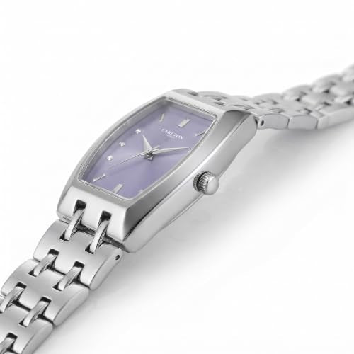 Carlton London Women's Watch Catherine Lavender Rectangle Dial CL-CT-SLVR