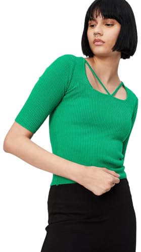 Max Women's Regular Fit T-Shirt (CD07GREEN_GREEN