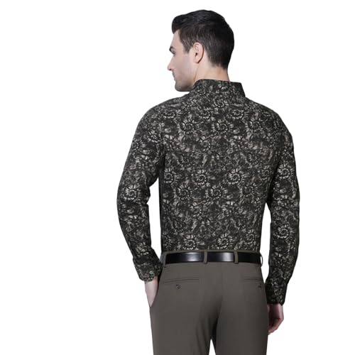 blackberrys Men Formal Brown India Slim Fit Shirt | Solid Brown Formal Shirt with Full Sleeves, Clean Construction and Office Wear Suitability | Size 48