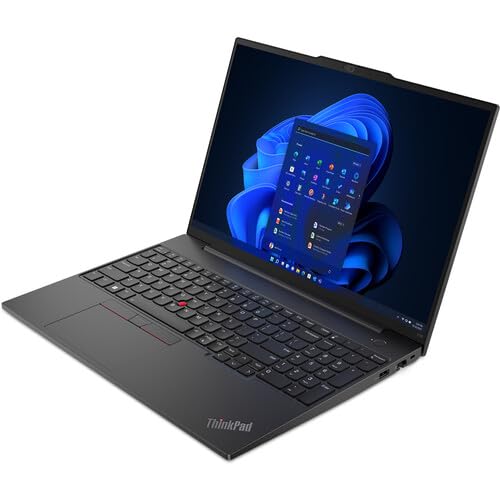 Lenovo 2025 ThinkPad E16 Gen 2 16” WUXGA IPS Laptop 16-Core Intel Core Ultra 7 155H(beat 155U) 16GB DDR5 512GB SSD Thunderbolt 4 WiFi AX RJ-45 BT Webcam Windows 11 Pro Office 2024 Professional Plus