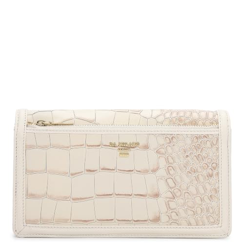 Da Milano Premium Leather Wallet for Women | Multi Compartment Travel Wallet - Marshmallow White