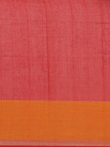 Aditri Women's Handloom Khadi Cotton Saree with Running Blouse (Multicolored)