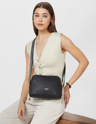 Lavie Luxe Wayne 2 Comparment Medium Solid Cross Body Sling Bag | Ladies Purse Handbag | Ladies Gift