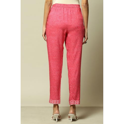 Rangriti Women's Straight Pants (GLBLBNDHN18890AW23PNK_Pink