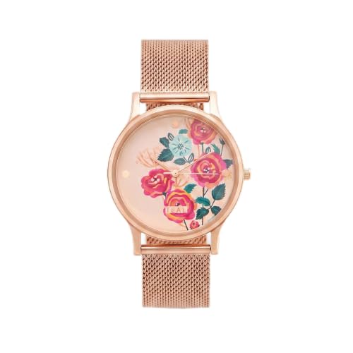 TEAL BY CHUMBAK Round Dial Analog Hand Watch for Women, Gifts for Women/Girls/Ladies, Stylish Fashion Watch for Casual/Work