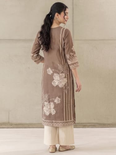 Varanga The Espresso Bloom Pure Silk Festive Women's Kurta Set