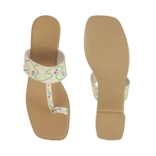 tresmode ATHI White Women's Dress Block Heel Sandals in Size 6 UK / 39 EU