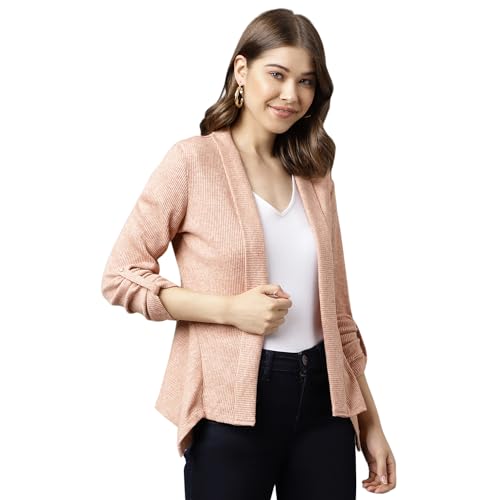 Latin Quarters Women Brown Viscose Rayon Shrug