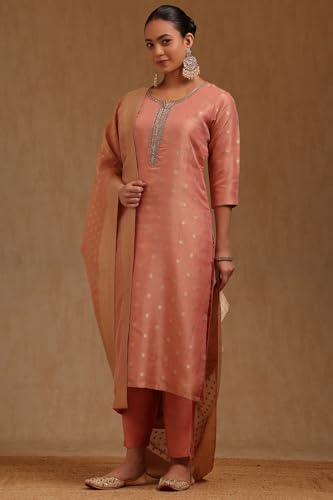 Soch Women's Organza Salwar Suit Set (EWA5CD22348_Peach