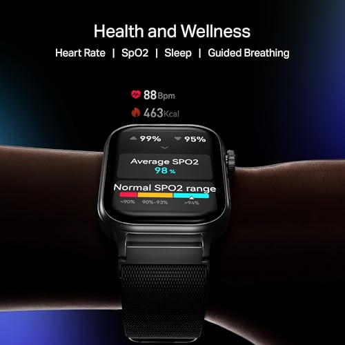 boAt Storm Infinity Plus w/20 Days Extensive Battery Life, Huge 680 mAh, Only Charge Once a Month, 1.96" Display, Functional Crown, Multiple Sports Modes, smart Watch for man & Woman (Sports Black)