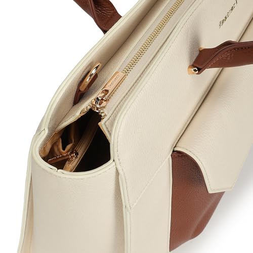 Fastrack PowerPlay laptop Tote | Women’s Faux-Leather laptop Tote Bag | 15'' Padded Laptop Section, Center Zip Compartment & External Quick-Access Pockets