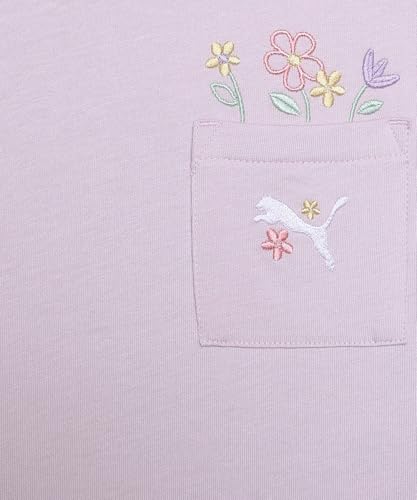 PUMA , Girls, FLOWER FARM Pocket Tee PS, Rose Mauve, 110 (63280790)