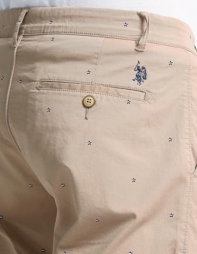 U.S. POLO ASSN. Slim Straight Fit Twill Shorts Khaki