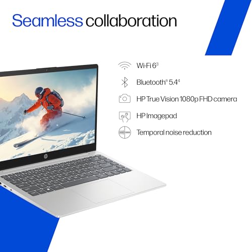 HP 14, Intel Core Ultra 7 155H (16GB DDR5, 512GB SSD), Micro-Edge, Anti-Glare, FHD, 14''/35.6cm, Win11, M365* Office24, Silver, 1.4kg, ep1151TU, FHD Camera, Backlit Laptop