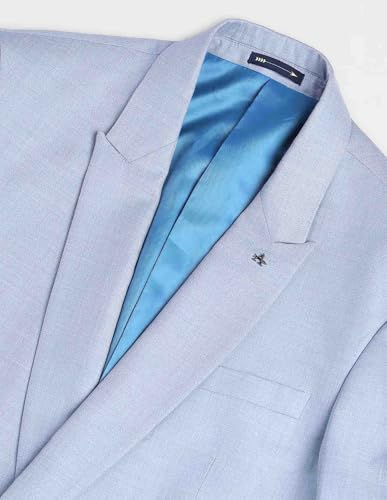 Arrow Men's Self Design Tailored Fit Suit (ARAJSU5571_Blue_36)