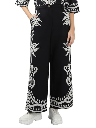 Vero Moda Women's Wide Leg High Rise Black Pants