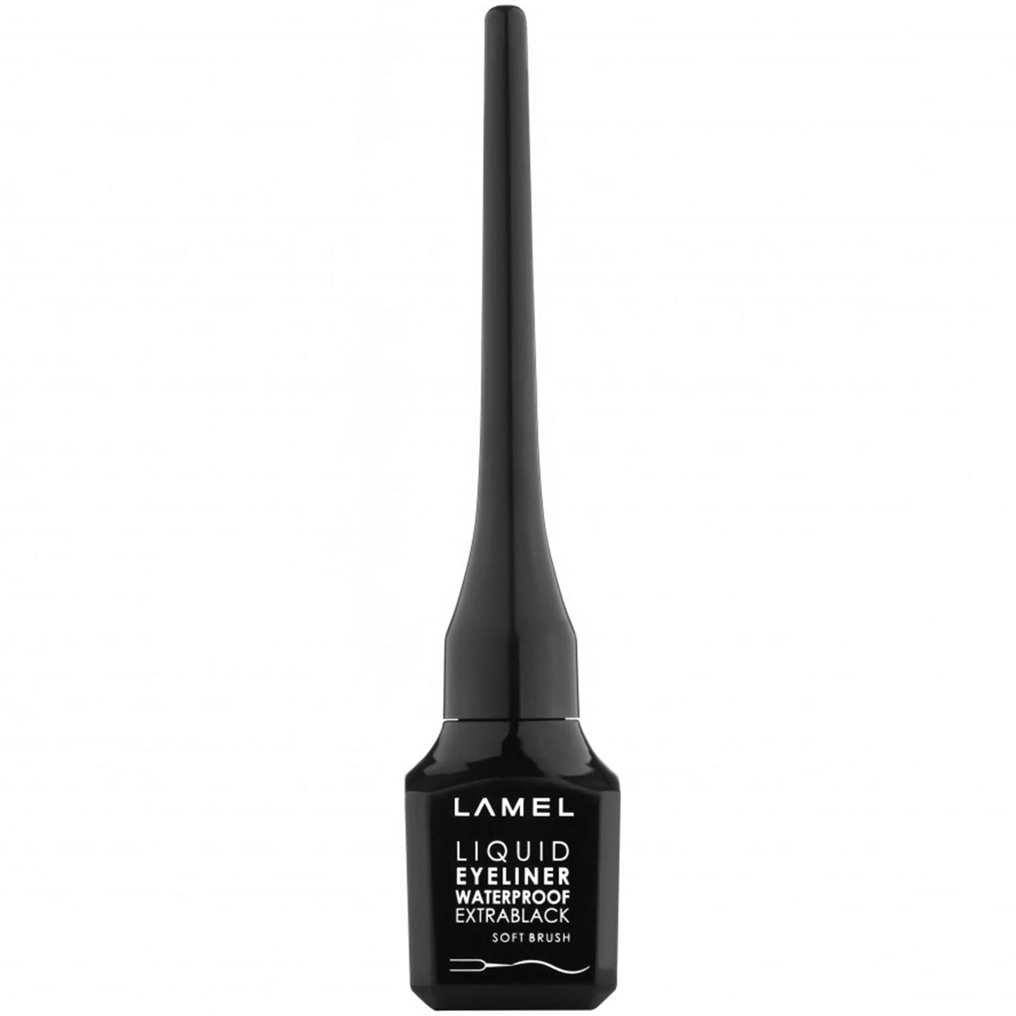 Lamel- Eyeliner- liquid with Soft brush-№ 101 Black | Waterproof & Smudge-Proof | Long-Lasting Formula | for a Flawless Eye Makeup Look | Easy to Use and Quick-Drying | 3.5 gm