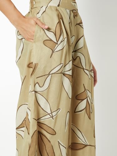 Max Women Printed Palazzos(Beige_M)