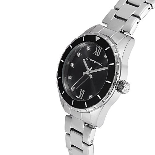 Giordano Analog Watch for Women with 3 Hand Mechanism Mesh Metal Strap and Roman Indices
