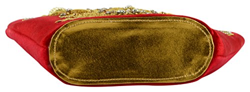 TOOBA Women's Flower Maal Daliya Hand Bag (Red, Red flower maal daliya)