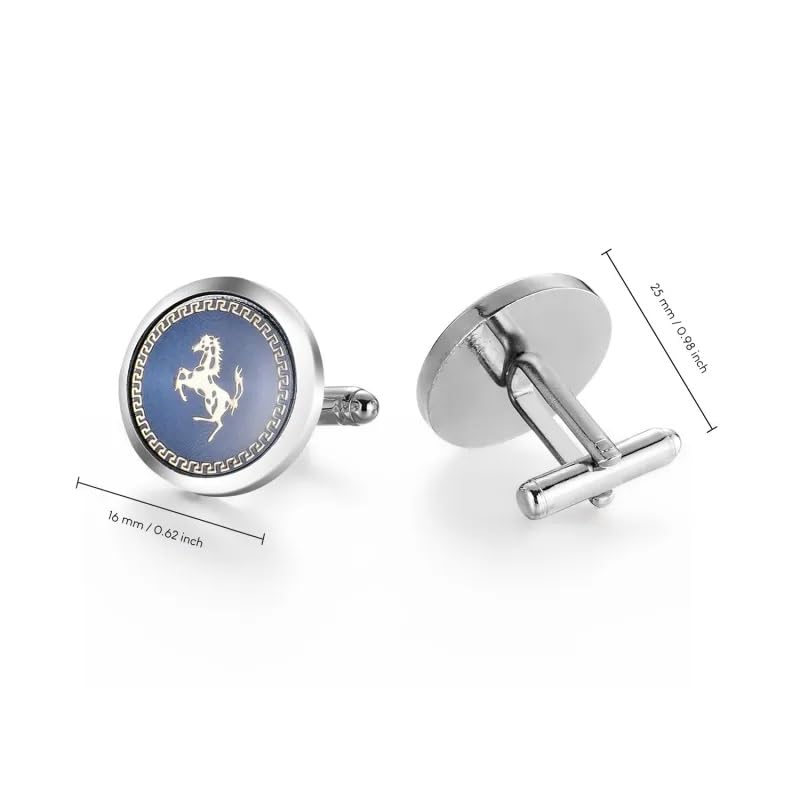 MIAMI Jewellery Cuff Links Cufflinks Set for Mens Boys Man Boy Formal Shirts Cufflinks for Men Blue Horse Valentine Gifts - Cufflink-M9103