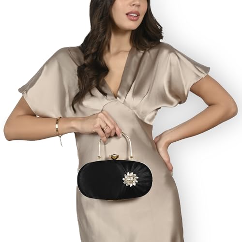 Lavie Women's Shaiz Oval Framed Clutch | Ladies purse | Gift For Girl, Women