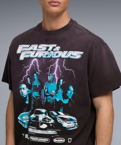 PUMA | X Fast & Furious Men's Graphic Print Basketball Tee II Black-White
