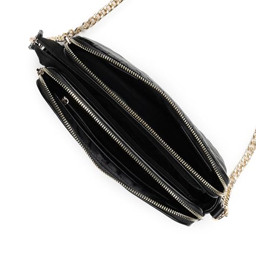 Fastrack StitchPlay Sling | Quilted Faux-Leather Women’s Handbag | Crossbody with 3 Compartments & Metal Strap | Sling for Everyday Carry