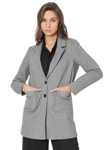 VERO MODA Women's A-Line Coat (10315161- Grey