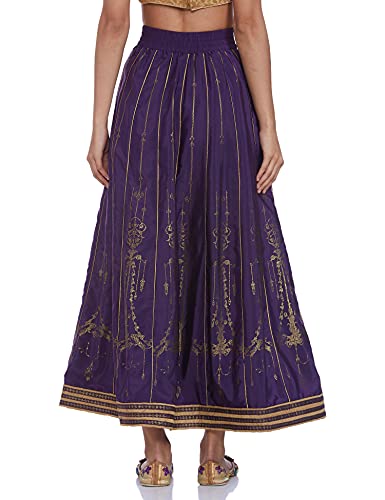 W for Woman Women's Maxi Skirt (18FES55356-50095_Purple_WM_Purple_M)