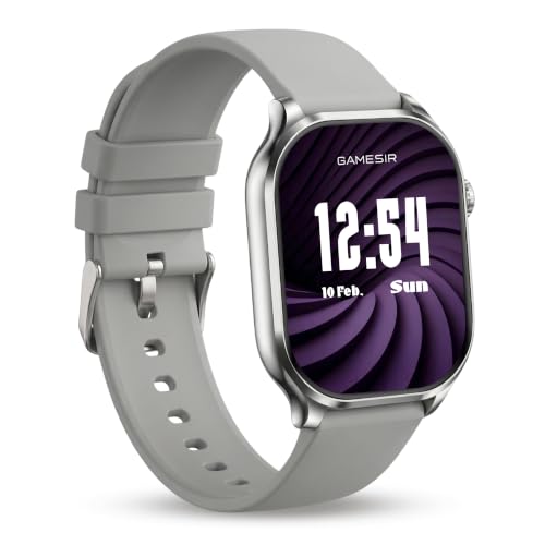 GameSir Sports Edge Smart Watch for Men & Women, 1.88" Full Touch Display, Bluetooth Calling, Fitness Tracking, Message Notifications, Android & iOS Compaatible - (Silver)